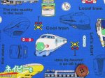 画像5: かっこいい!! 新幹線と踏切 トレイン 電車柄 オックス生地 コスモテキスタイル (5)