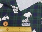 画像4: スヌーピーの人気柄が帰ってきました!! スヌーピー ブラックウォッチ PEANUTS オックス生地 (4)