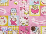画像2: サンリオ キャラクターズ スクエア柄 半針キルト (2)