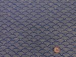 画像3: 和柄 金彩プリント 青海波 シーチング生地 (3)