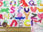 画像4: noraシリーズ 3D アルファベット 文字柄 インクジェットプリント シーチング生地 (4)