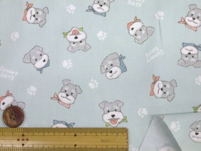 画像2: 可愛いシュナウザー シュナウザー ペット 犬柄 オックス生地 コスモテキスタイル