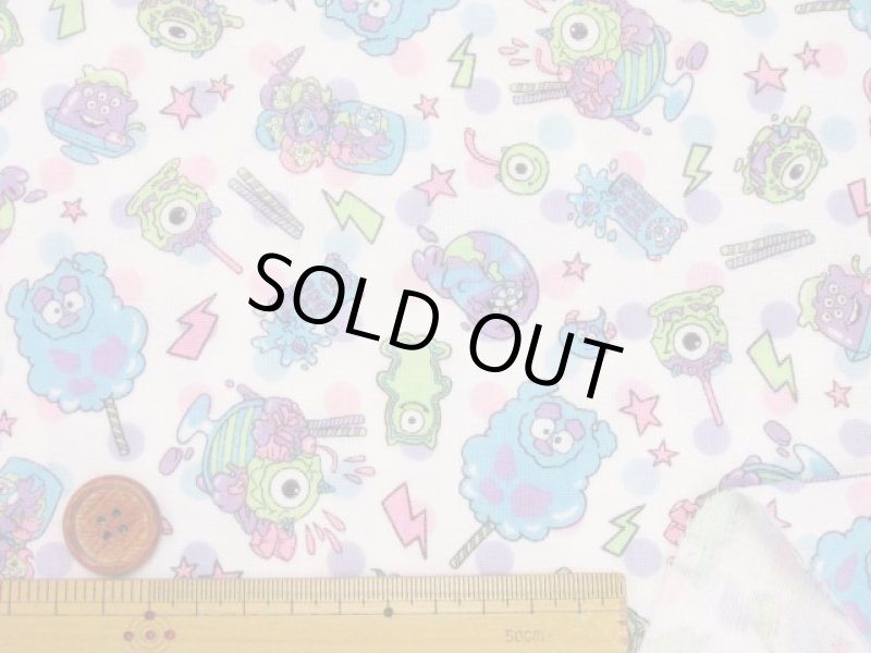 画像3: 2021年　モンスターズインク柄　(オフホワイト地)　ダブルガーゼ生地 (3)