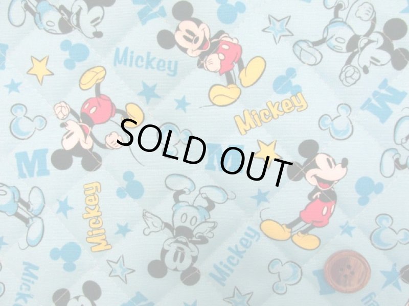 画像1: 2019年　ディズニー　ミッキーマウス柄　オックス生地 　半針キルト (1)