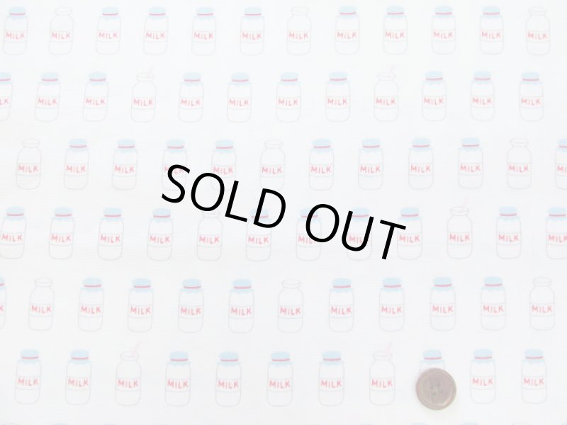 画像3: かわいい!!　ミルク瓶　ミルク柄　オックス生地 (3)