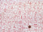 画像3: 142cm幅　サンリオ　ハローキティ　スクエア柄　ポリエステルオックス生地 (3)