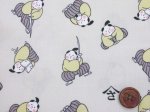画像2: 可愛い お侍さん　人・侍柄　シーチング生地 (ライトベージュ)　小泉ライフテックス (2)