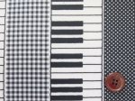 画像2: ピアノ鍵盤　ピアノ・鍵盤・音楽柄　シーチング生地　ラミネート　つや消し (2)