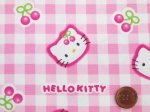 画像2: サンリオ　ハローキティ チェリー・チェック柄 オックス生地 (ピンク) (2)