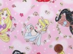 画像2: ディズニー プリンセス シンデレラ・ラプンツェル・マーメイド柄 オックス生地 ラミネート つや消し (2)