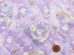 画像2: サンリオ クロミ プリンセス柄　オックス生地 (パープル) 半針キルト (2)