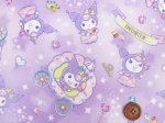 画像2: サンリオ クロミ プリンセス柄　オックス生地 (パープル) ラミネート つや消し (2)