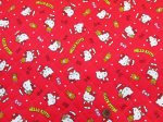 画像3: HELLO KITTY リボンドット柄 オックス生地 (レッド) 半針キルト (3)