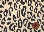 画像2: 150cm幅　アニマルレオパード柄 ポリエステルニット生地　(ベージュ地) (2)