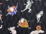 画像2: Montiシリーズ　和柄 カエルとうさぎ かえる・ウサギ柄　インクジェットプリント　シーチング生地 (2)