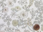 画像2: スモーキーボタニカル　フラワー・花柄 オックス生地 (生成り) (2)