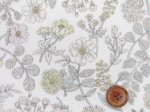 画像2: スモーキーボタニカル　フラワー・花柄 オックス生地 (生成り)　ラミネート　つや消し (2)