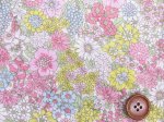 画像2: スプリングフラワー　フラワー・花柄 ブロード生地 (ピンク系) 全針キルト (2)
