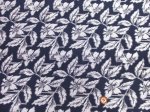 画像3: 140cm幅　フラワーパターン　花柄　ジャガード織生地　(ネイビー地) (3)