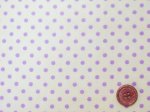 画像1: ４mm ドット 紫色の水玉 （イエロー地）【 カラー 6 】　シーチング生地　ラミネート　つや消し (1)