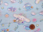 画像2: サンリオ　シナモロール　オシャレ可愛い オックス生地 (ブルー) (2)