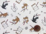 画像2: わがまま柴犬　柴犬・犬柄　オックス生地 (生成り地) ラミネート　つや消し (2)