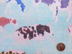 画像2: noraシリーズ Cow Farm 牛 牧場柄 インクジェットプリント シーチング生地 (2)