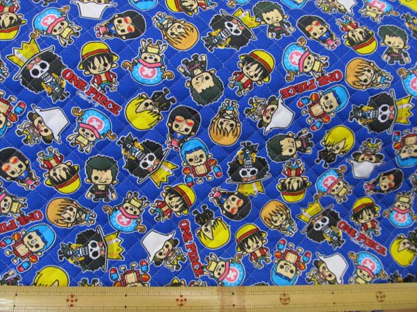 12年 One Piece ワンピース ちびキャラ仲間柄 ランダム 紺 キルト