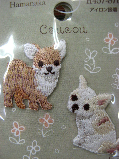 Coucou 犬 チワワ アイロンワッペン