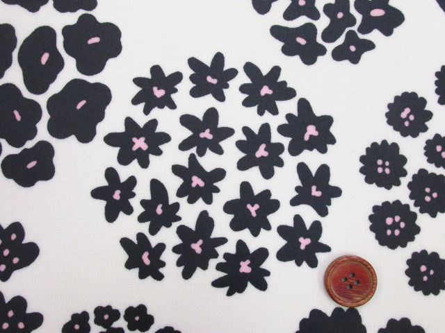 アジサイ調 ビッグフラワー 花柄 コットンキャンバス生地 ラミネート つや消し コットンこばやし