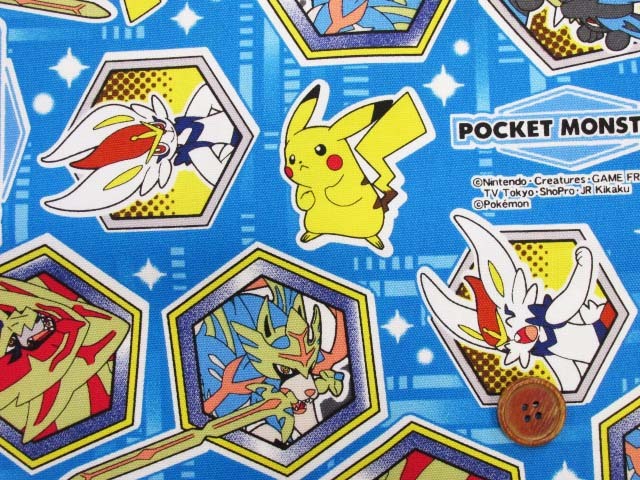 21年 ポケットモンスター ソード シールド柄 オックス生地