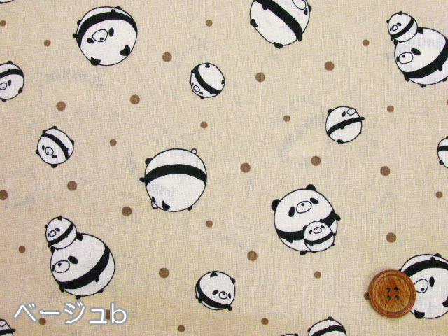 まんまるパンダ ぱんだ柄 シーチング生地