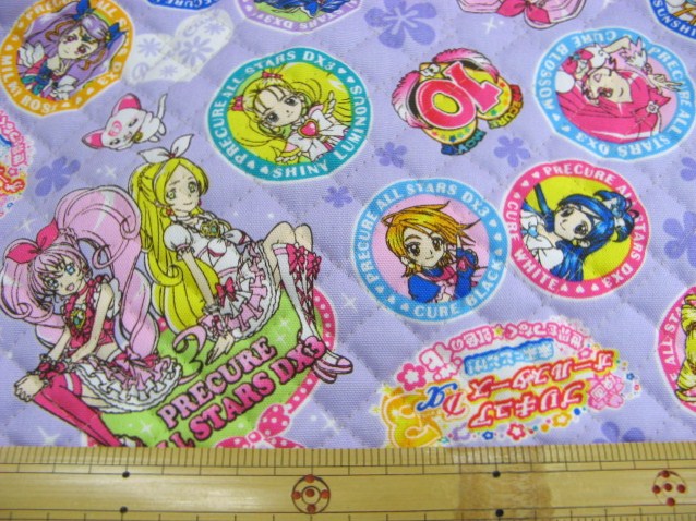 11年度 プリキュアオールスターズ Dx３ オックス生地 ラベンダー