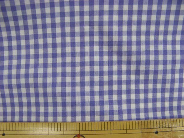 現品限り ギンガムチェック 紫色 ともや手芸店