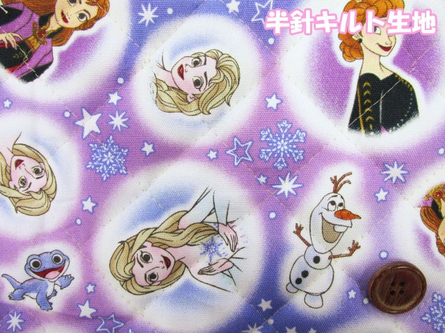 2021年 ディズニー アナと雪の女王柄 オックス生地 半針キルト